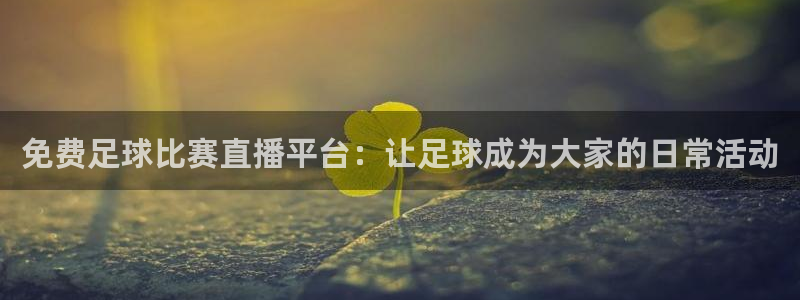 劲爆体育直播高清：免费足球比赛直播平台：让足球成为大家的日常活动